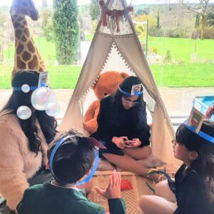 Espacio adaptado para todas la edades de La Ludoteca Móvil en boda de la Comunidad de Madrid